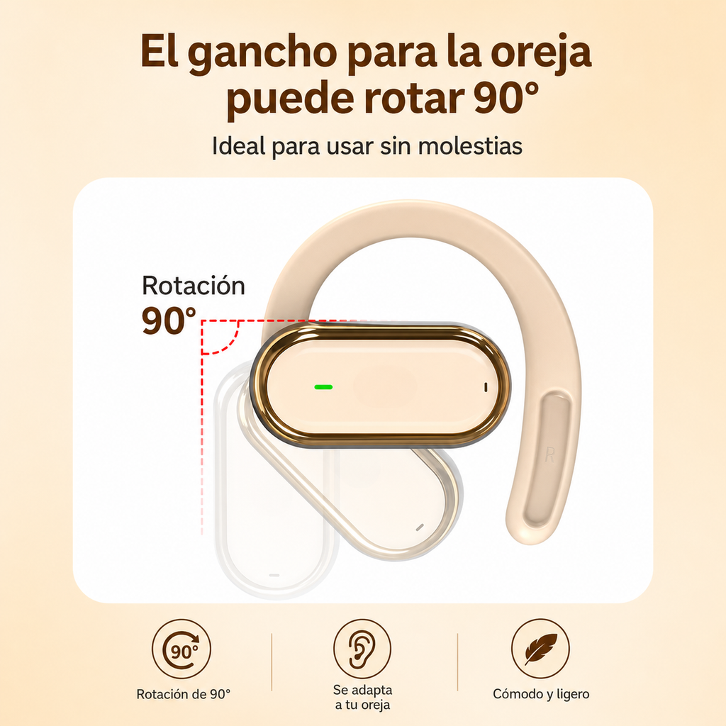 Auriculares Inalámbricos Bluetooth 5.4 Ajustables con Micrófono y Estuche de Carga