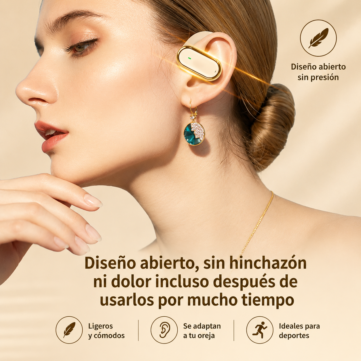 Auriculares Inalámbricos Bluetooth 5.4 Ajustables con Micrófono y Estuche de Carga