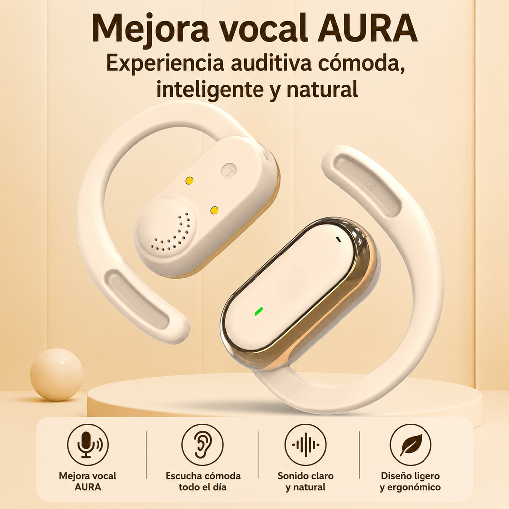 Auriculares Inalámbricos Bluetooth 5.4 Ajustables con Micrófono y Estuche de Carga